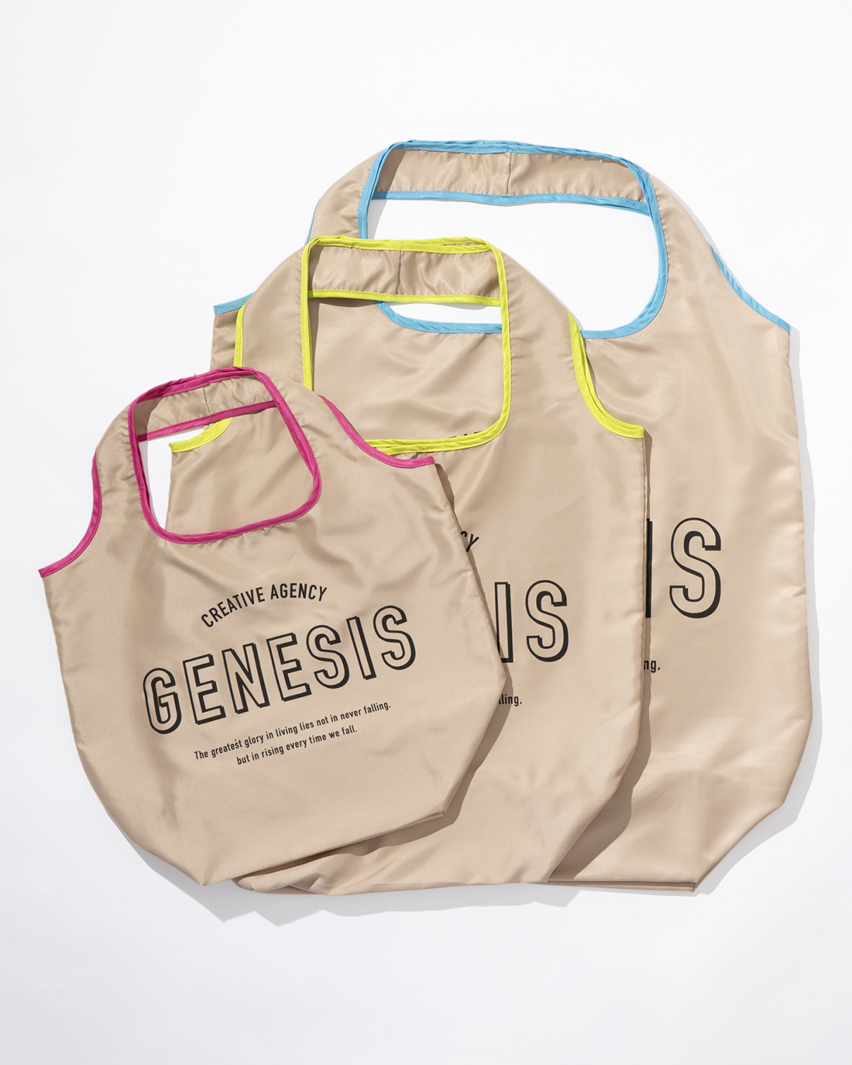 オーガンジー エコバッグ レジ袋型 ストライプ | Fab4design 