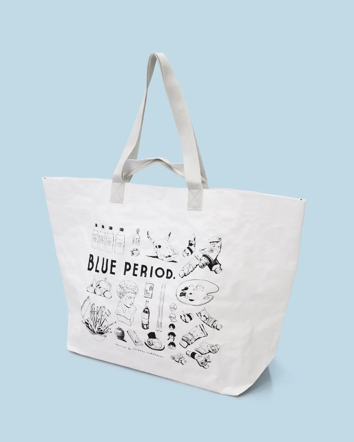 ワリフ船底バッグ持ち手二つ付き_斜め